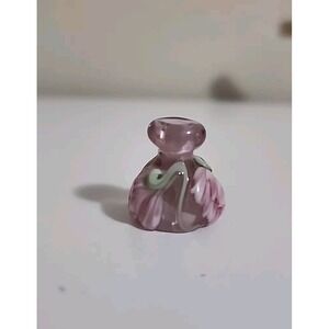 Handmade Artisan Lampwork Glass Bead 3D Floral Pink Hydrangeas $45 Retail
